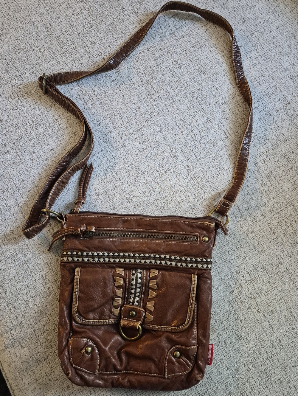 Unionbay Women's Hobo Embroidered  Crossbody Bag